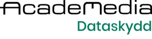 Logotype med text "AcadeMedia Dataskydd".