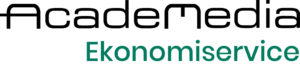 Logotype med text "AcadeMedia Ekonomiservice".
