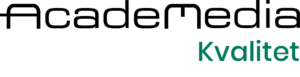 Logotype med text "AcadeMedia Kvalitet".