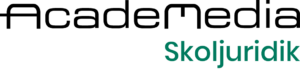 Logotype med text "AcadeMedia Skoljuridik".