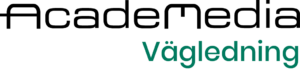Logotype med text "AcadeMedia Vägledning".